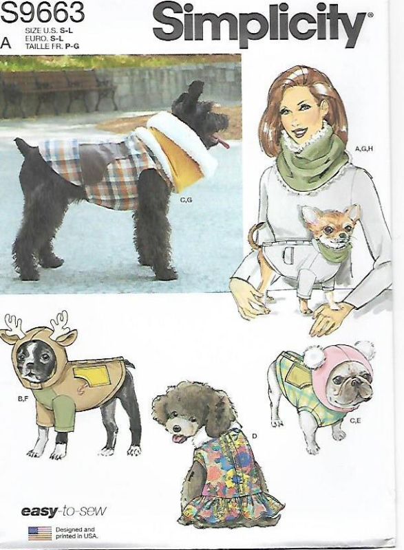 Picture of B171 SIMPLICITY S9663: PET COATS SIZE S-L