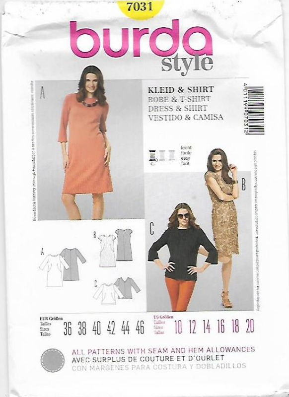 Picture of B23 BURDA 7031: DRESS SIZE 10-20