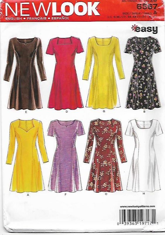 Picture of B273 NEW LOOK 6567: DRESS SIZE 6-16