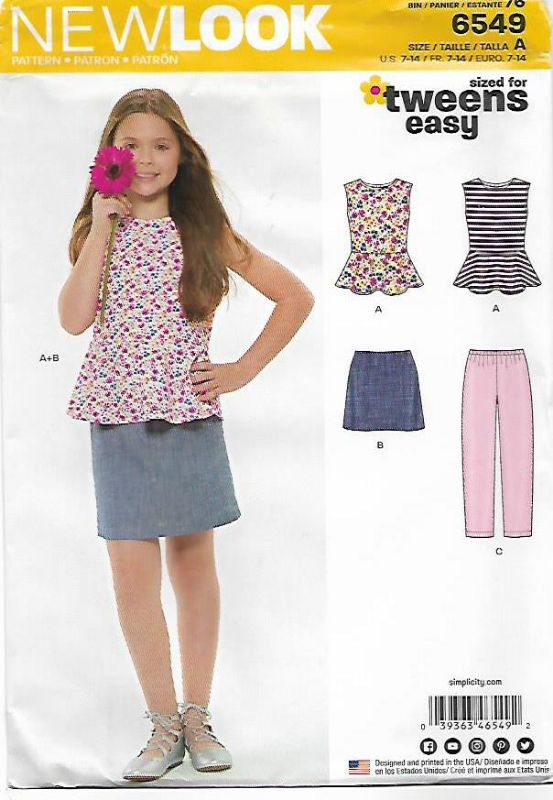 Picture of 31 NEW LOOK 6549: TOP & PANTS SIZE 7-14