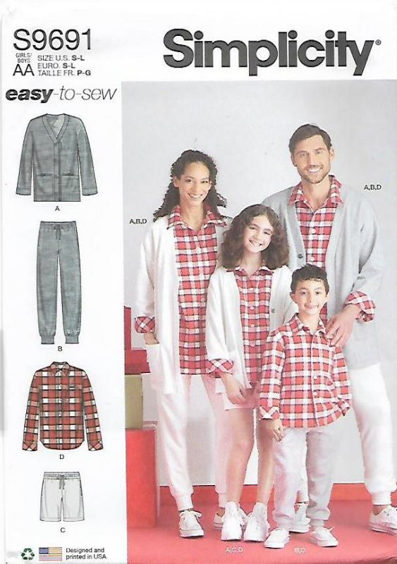 Picture of 29 SIMPLICITY S9691: MEN'S & FAMILY JACKET, TOP, PANTS & SHORTS 