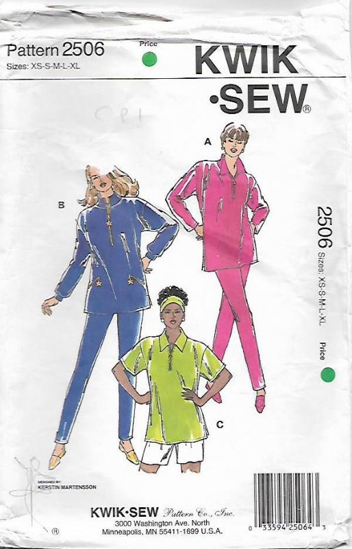 Picture of C246 KWIK*SEW 2506: TOP & PANTS SIZE XS-XL 
