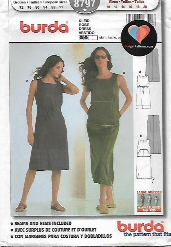 Picture of C169 BURDA 8797: DRESS SIZE 10-20