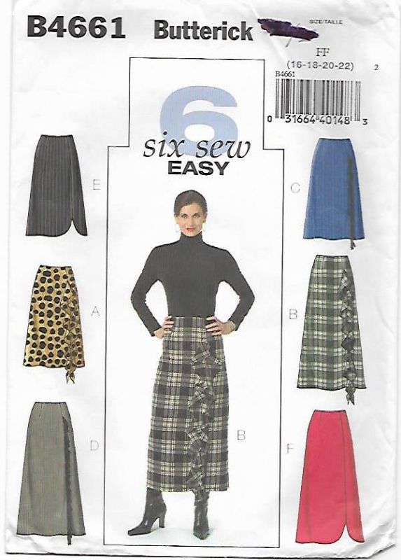 Picture of C274 BUTTERICK B4661: SKIRTS SIZE 16-22