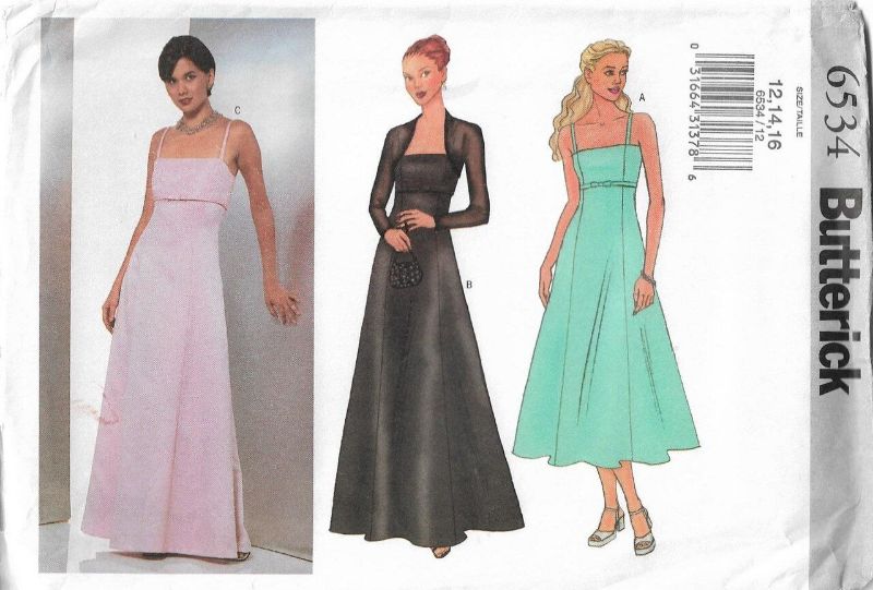 Picture of A48 BUTTERICK 6534: EVENING DRESS SIZE 18-22