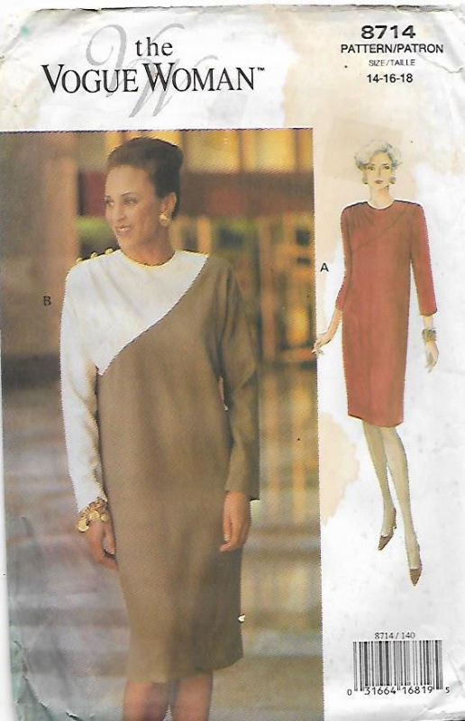 Picture of A124 VOGUE 8714: DRESS SIZE 14-18
