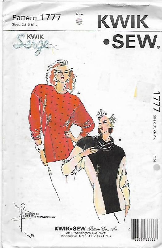 Picture of A57 KWIK*SEW 1777: TOPS SIZE XS-L