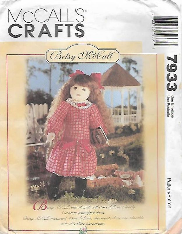 Picture of A22 McCALL'S 7933: BESTSY McCall DOLL WITH CLOTHES SIZE 18"