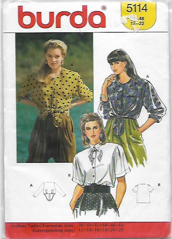 Picture of C257 BURDA 5114: SHIRT  SIZE 12-22