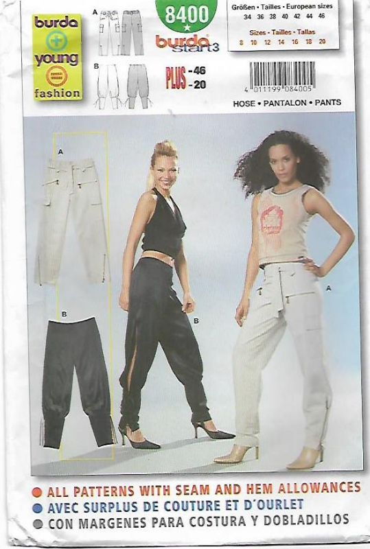 Picture of C131 BURDA 8400: PANTS SIZE 8-20