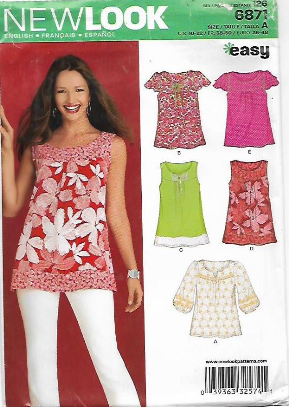 Picture of B86 NEW LOOK 6871: TOP SIZE 10-22