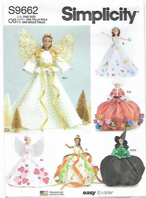 Picture of 87 SIMPLICITY S9662: HOLIDAY FASHION DOLL CLOTHES SIZE 29cm 11.5"