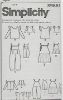 Picture of B163 SIMPLICITY S9661: KNIT TOP, OVERALLS & JUMPER & DOLLS CLOTHES SIZE 3-8