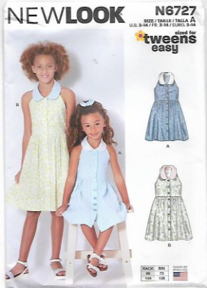 Picture of 58 NEW LOOK N6727: GIRL'S DRESS SIZE 3-14