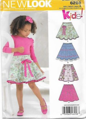 Picture of 57 NEW LOOK 6258: GIRLS SKIRT SIZE 3-12