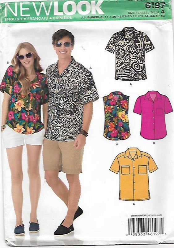 Picture of B123 NEW LOOK 6197: MEN'S SHIRT SIZE 8-18