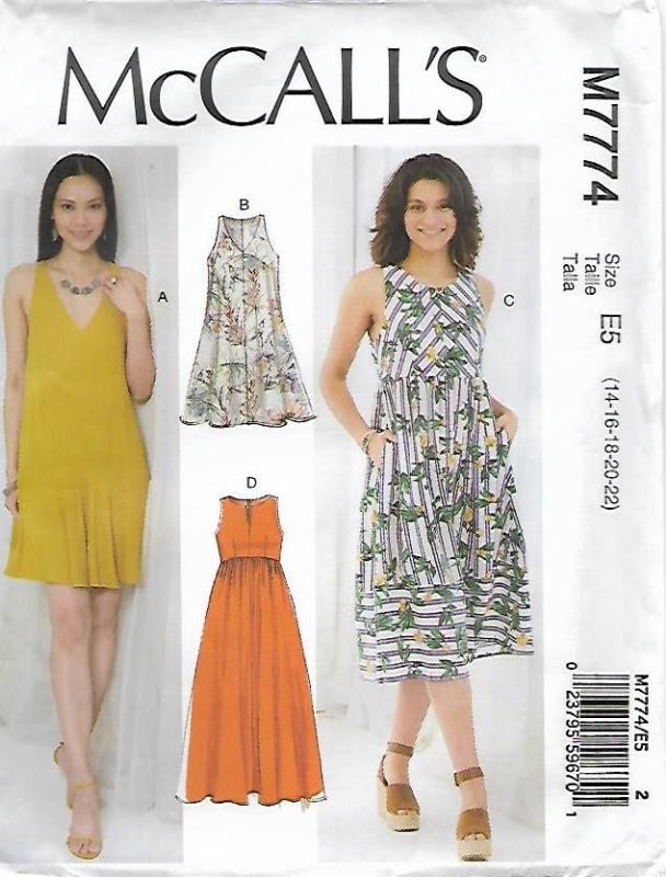 Picture of 74 McCALL'S M7774: DRESS SIZE 14-22