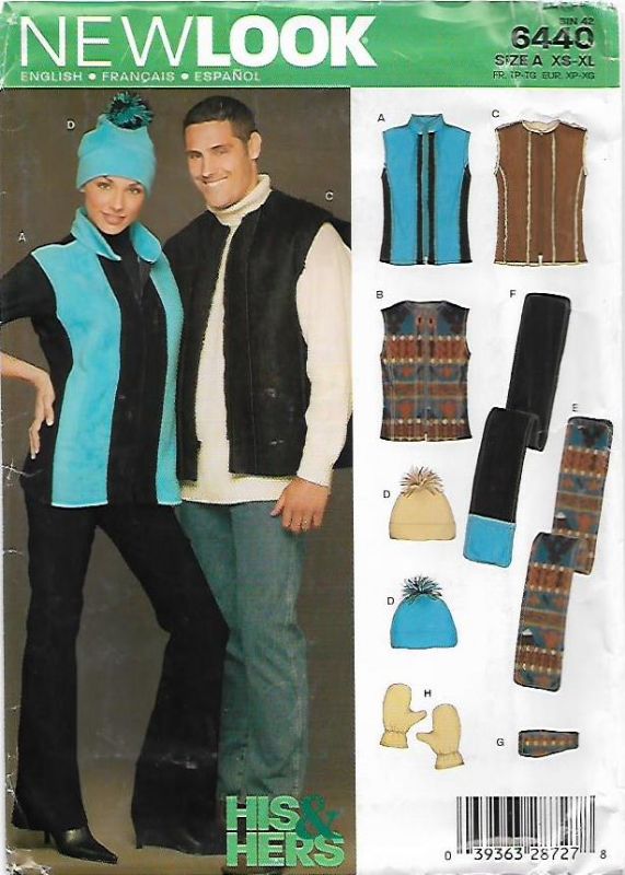 Picture of C111 NEW LOOK 6440: VEST, SCARF & CLOVES SIZE XS-XL