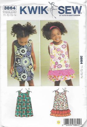 Picture of W5 KWIK*SEW 3864: TODDLERS DRESS SIZE 1-4