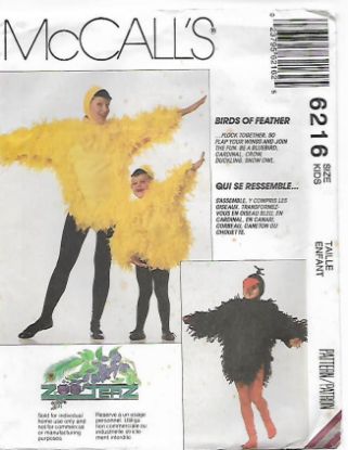 Picture of F9 McCALL'S 6216: CHILD'S COSTUME (BIRD OF A FEATHER) SIZE 2-6