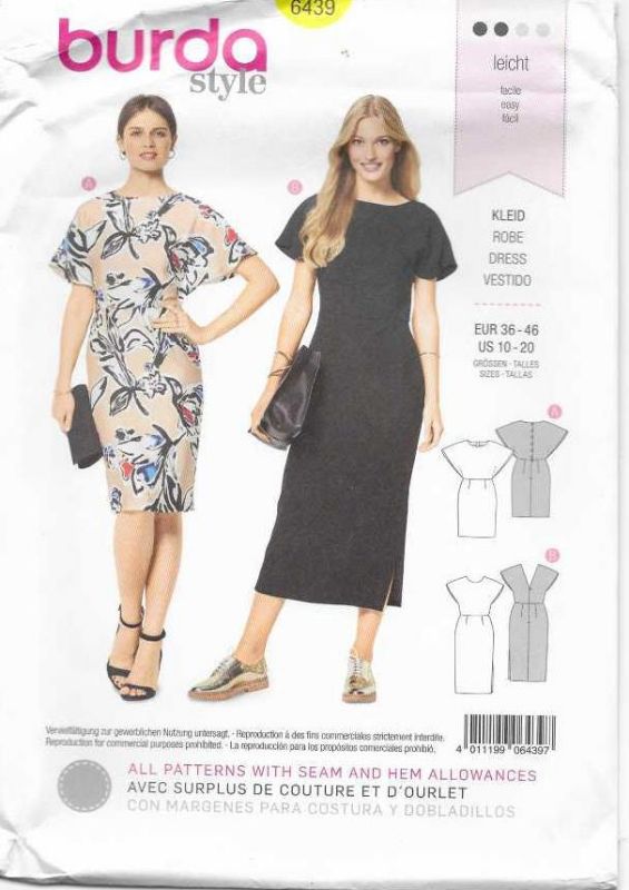 Picture of 39 BURDA 6439: DRESS SIZE 10-20