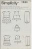 Picture of C315 SIMPLICITY 1624: GIRL'S DRESS, TOP,  PANTS & BAG SIZE 6M-4