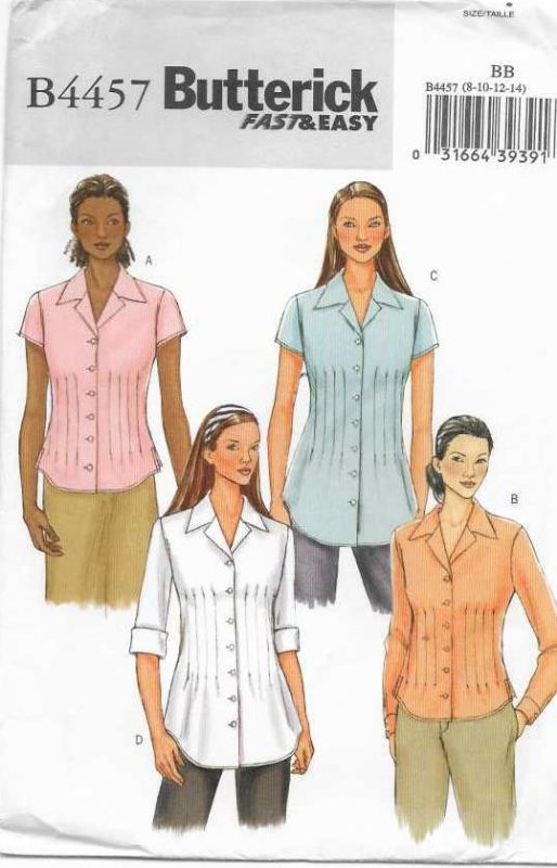 Picture of A86 BUTTERICK B4457: BLOUSE SIZE 8-14