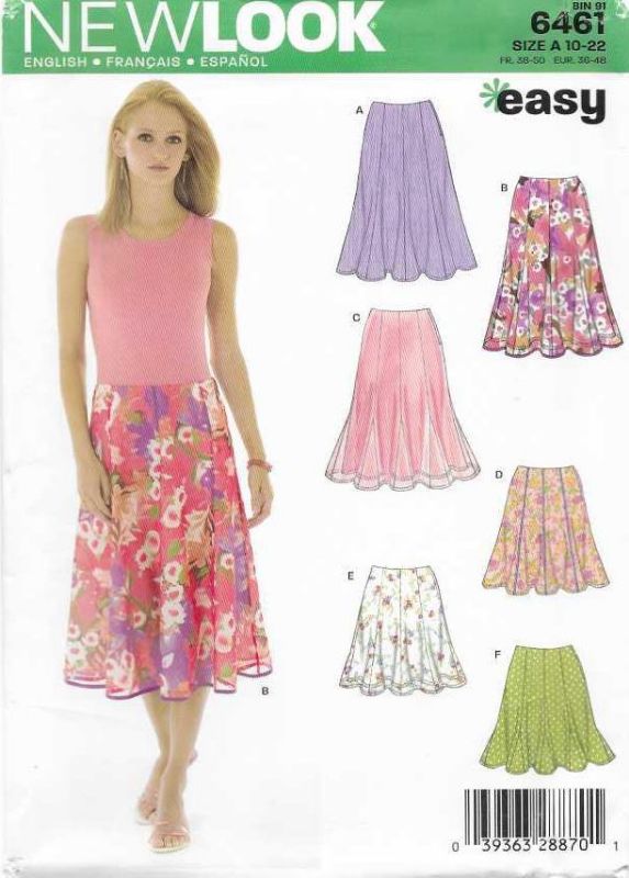 Picture of B242 NEW LOOK 6461: SKIRT SIZE 10-22