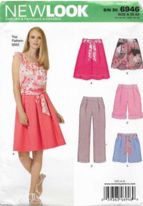 Picture of B276 NEW LOOK 6946: SKIRT, SHORTS & PANTS SIZE 10-22