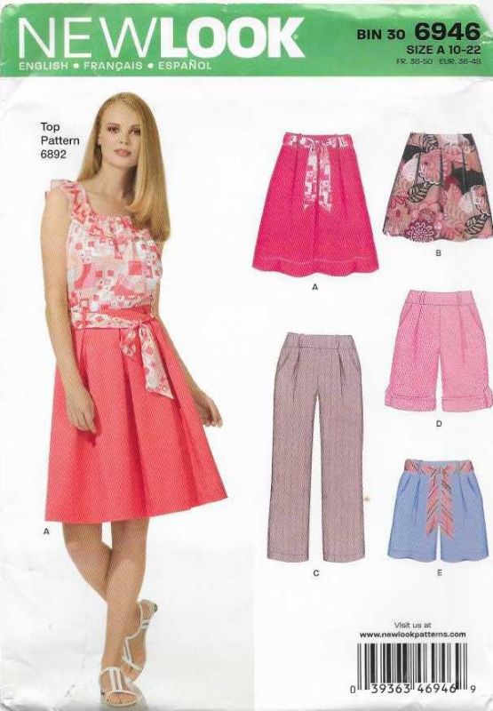 Picture of W2 NEW LOOK 6946: SKIRT, SHORTS & PANTS SIZE 10-22
