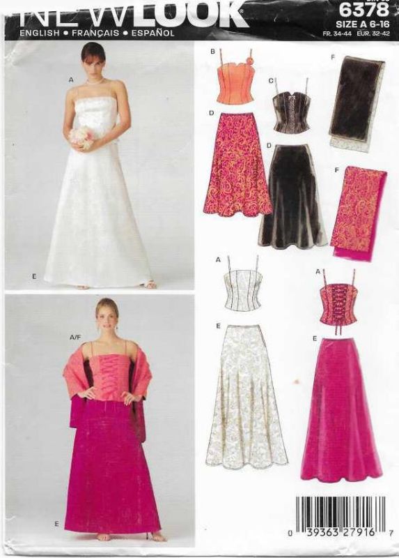 Picture of A94 NEW LOOK 6378: TOP, & SKIRT SIZE 6-16