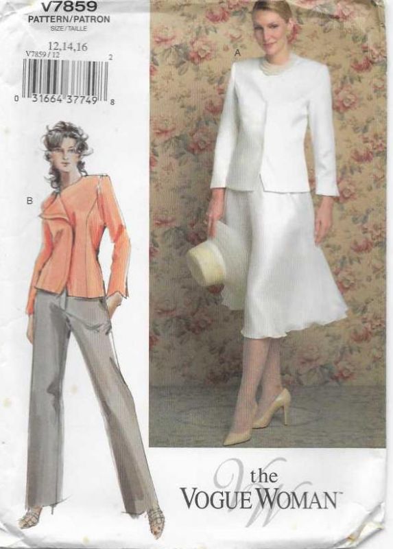 Picture of C37 VOGUE V7859: JACKET, SKIRT & PANTS SIZE 12-16