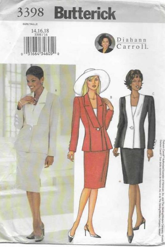 Picture of C164 BUTTERICK 3398: JACKET, TOP & SKIRT SIZE 14-18