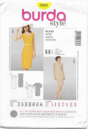 Picture of B274 BURDA 7081: DRESS SIZE 6-18