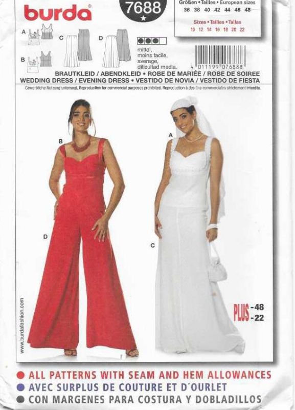 Picture of 110 BURDA 7688: TOP, SKIRT & PANTS SIZE 10-22