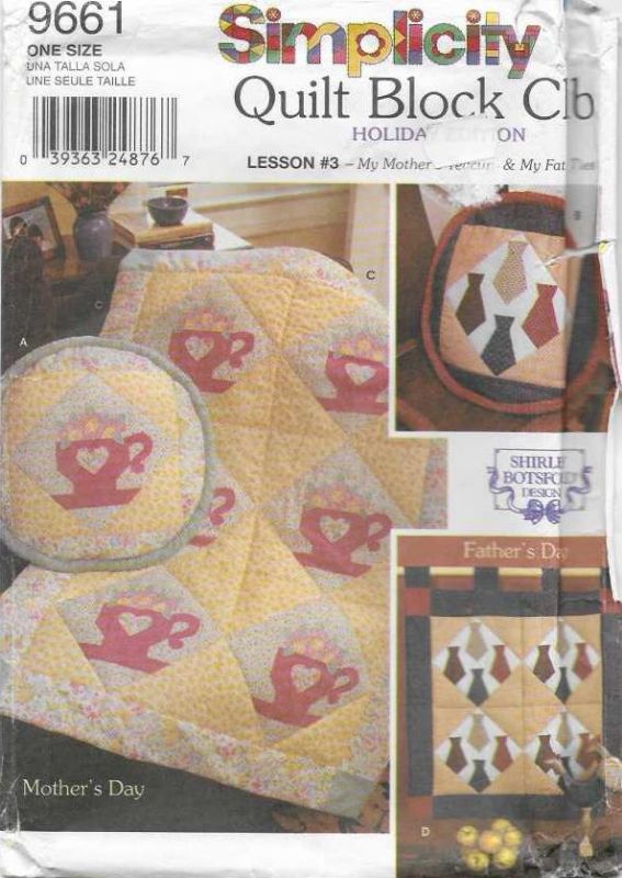 Picture of C112 SIMPLICITY 9661: QUILT BLOCK CLUB 