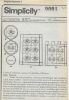 Picture of C112 SIMPLICITY 9661: QUILT BLOCK CLUB 