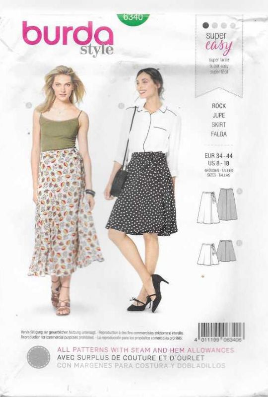 Picture of 11 BURDA 6340 SKIRT SIZE 8-18