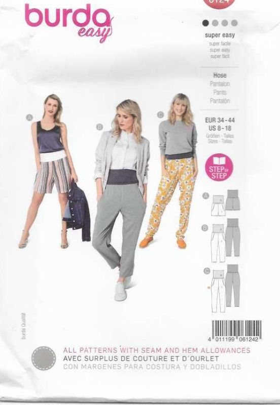 Picture of B239 BURDA 6124: PANTS SIZE 8-18