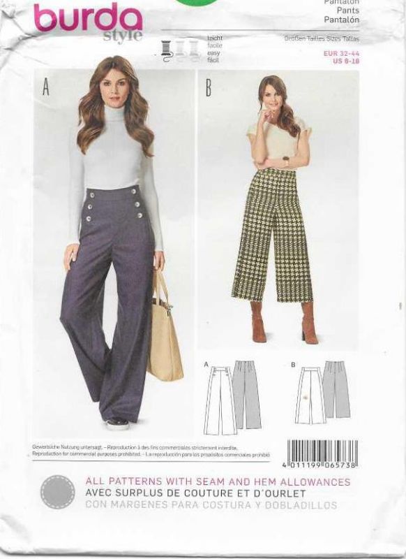 Picture of B134 BURDA 6573: PANTS SIZE 6-18