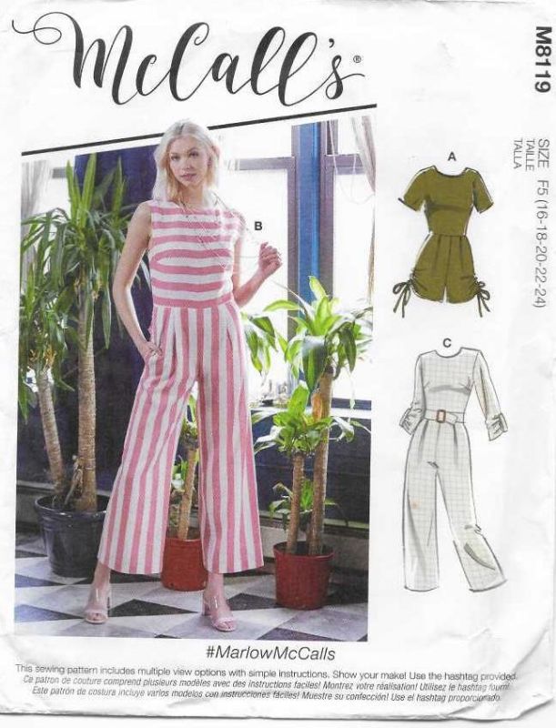 Picture of C134 McCall M8119: JUMPSUITS & BELT SIZE 16-24