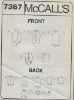 Picture of A125 McCALL'S 7367: INFANTS LAYETTE SIZE PREEMIE - 6M 