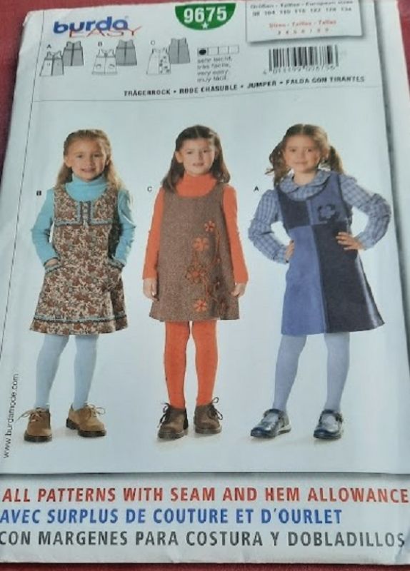 Picture of C268 BURDA 9675: GIRLS DRESS SIZE 3-9