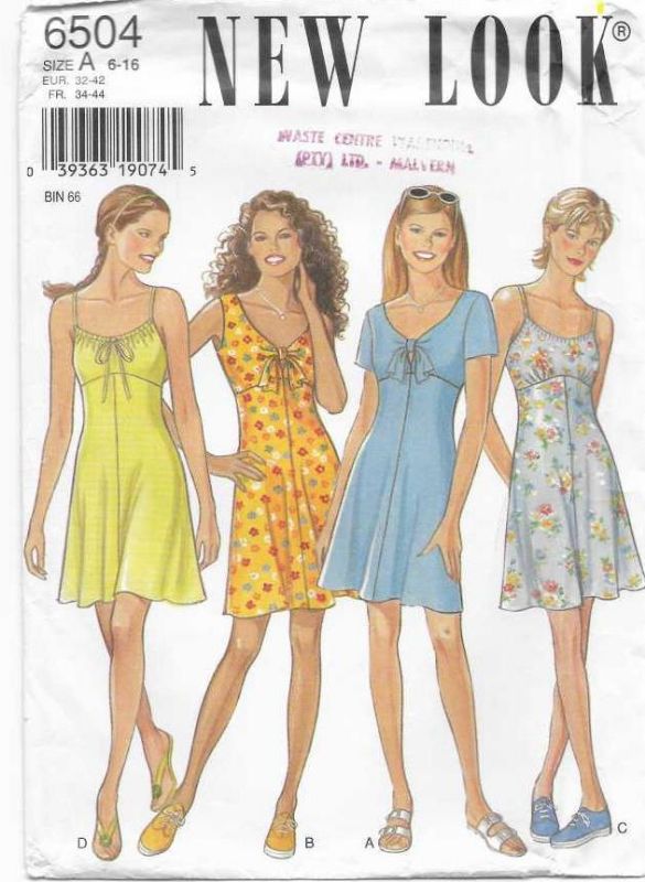 Picture of C345 NEW LOOK 6504: SUMMER DRESS SIZE 6-16