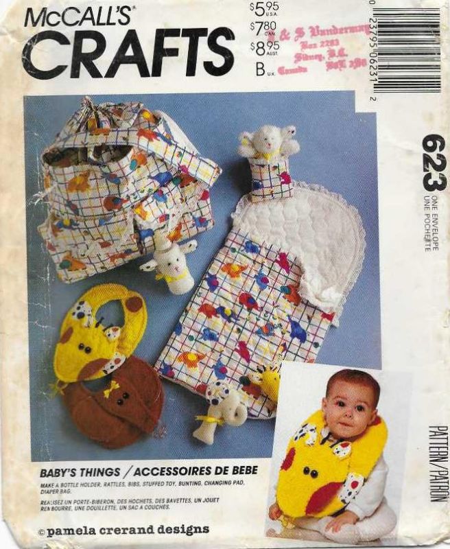 Picture of A78 McCALL'S 623: DIAPER BAG PACKAGE ONE SIZE 