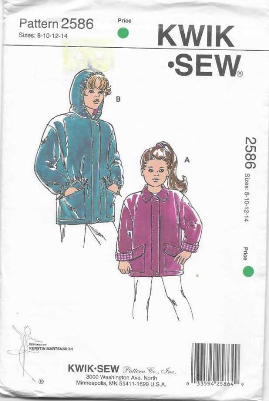 Picture of C357 KWIK *SEW 2586: CHILDS JACKET SIZE 8-14