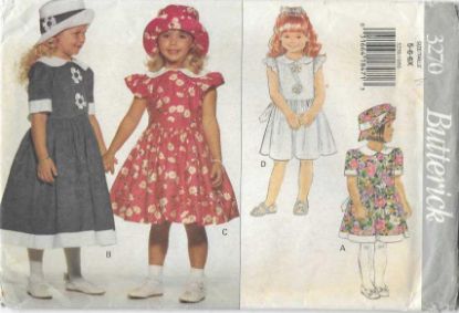 Picture of C352 BUTTERICK 3270 GIRL'S DRESS SIZE 5-6+