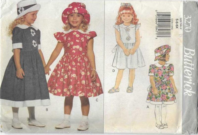 Picture of C352 BUTTERICK 3270 GIRL'S DRESS SIZE 5-6+