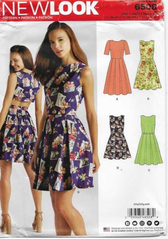 Picture of 3 NEW LOOK 6508: DRESS SIZE 10-22