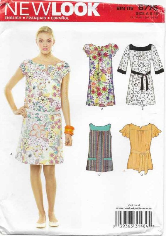 Picture of 81 NEW LOOK 6775: DRESS OR TOP SIZE 8-18